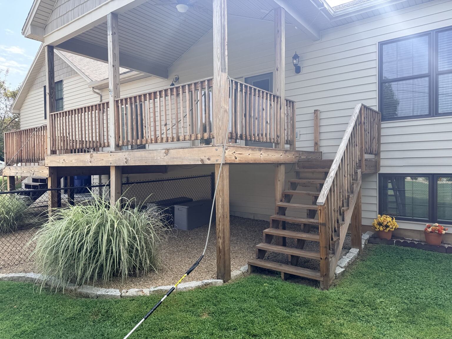 Full deck structure before deck staining