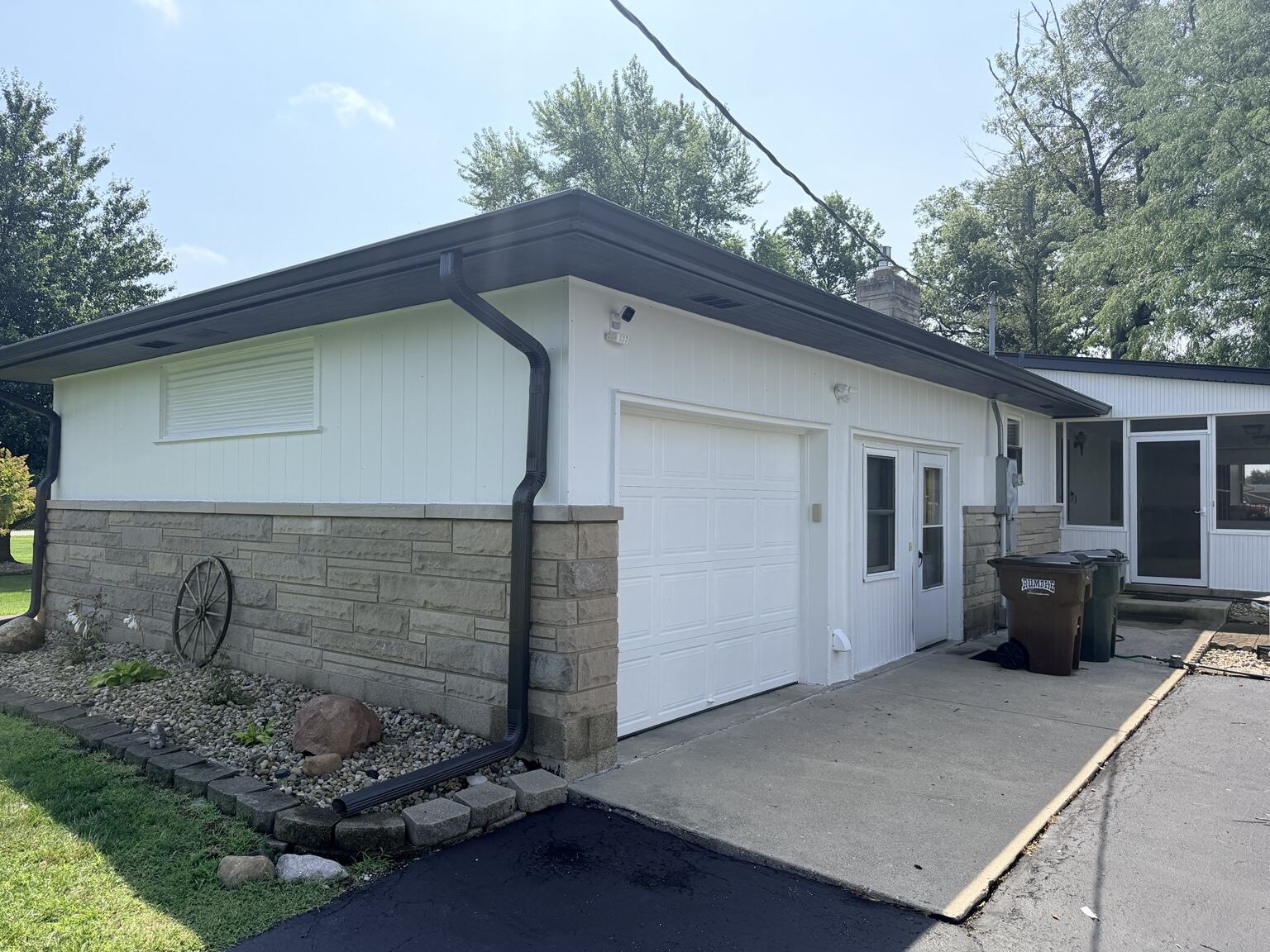 Completed exterior painting project, view 1