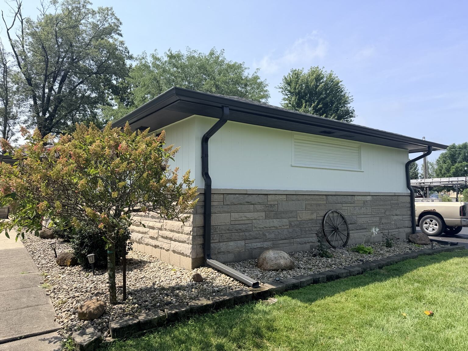 Completed exterior painting project, view 6