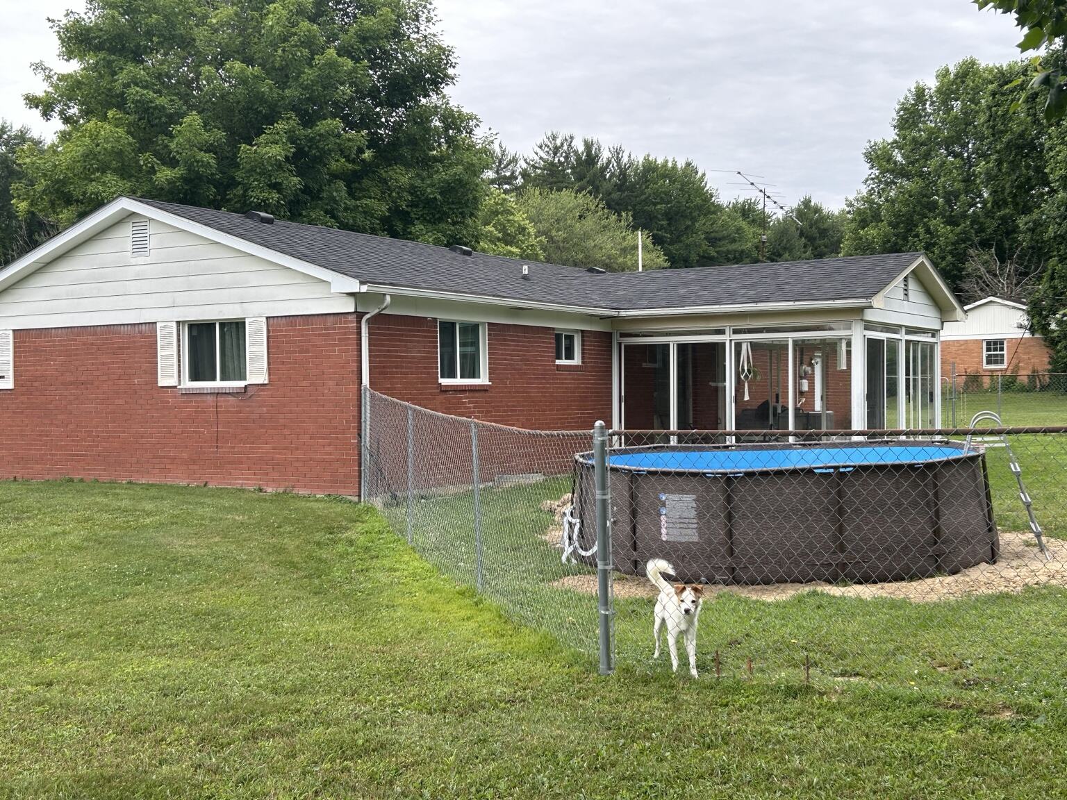 Rear exterior before exterior painting